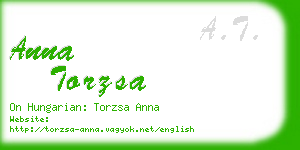 anna torzsa business card